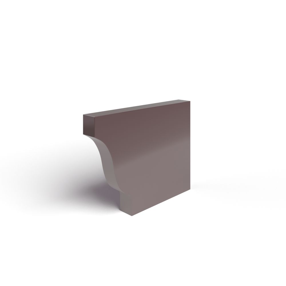 Заглушка желоба 120х86 правая полиэстер