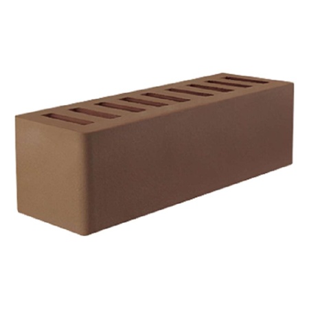 Кирпич лицевой Старый Оскол 0,9НФ коричневый гладкий