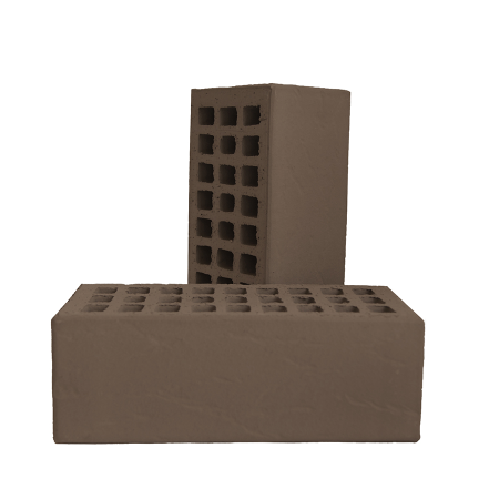 Ревдинский кирпич лицевой пустотелый 1.4НФ шоколад кора дерева