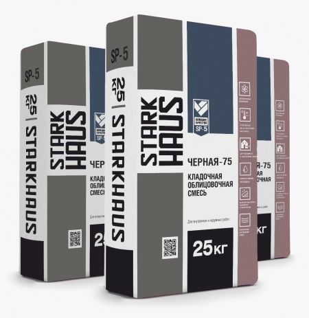 Смесь кладочная STARKHAUS SP-5 ЦПС-75 ЗИМА (зимние добавки) черный 25 кг