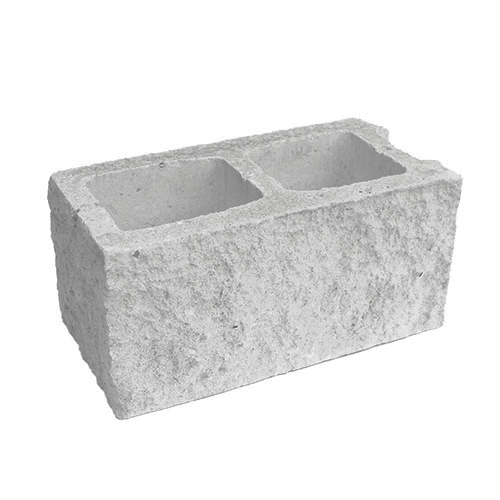 Блок пустотелый с двумя гранями колотой фактуры Besser паз Блок пустотелый с двумя гранями колотой фактуры Besser паз