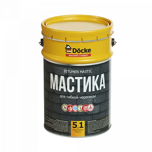 Мастика для гибкой черепицы Docke PIE, 5,1 кг