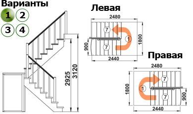 Лестница К-004м