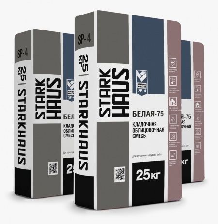 Смесь кладочная STARKHAUS SP-4 ЦПС-75 ЗИМА (зимние добавки) белый 25 кг