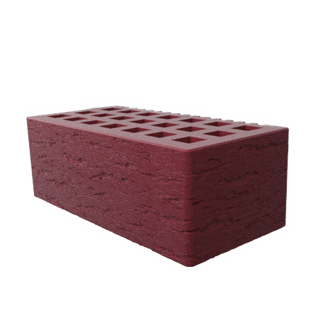 Саранский кирпич лицевой (СЗЛК) 1.4НФ бордо ольха2
