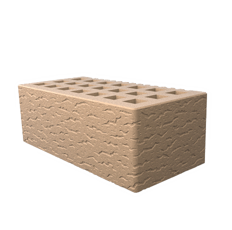 Саранский кирпич лицевой (СЗЛК) 1.4НФ бежевый кора дуба