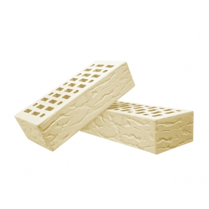 Кирпич лицевой пустотелый Terex слоновая кость рустик 1НФ Кирпич лицевой пустотелый Terex слоновая кость рустик 1НФ