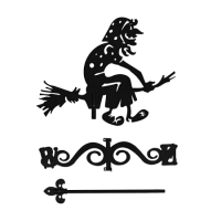 Флюгер большой "Баба-яга"