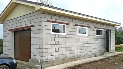 Гараж из керамзитобетонных блоков своими руками