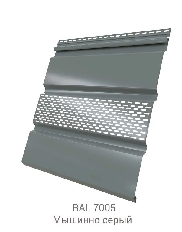 Софит металлический с частичной перфорацией Grand Line GreenCoat Pural BT 0.5